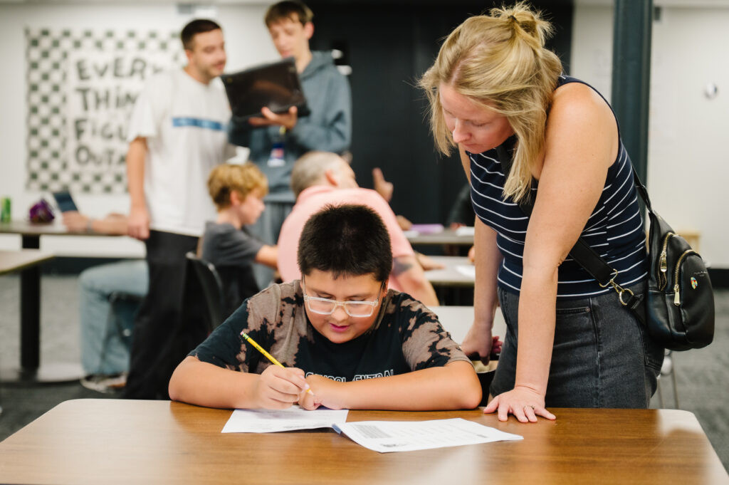 Students at After-School Central in Columbia City